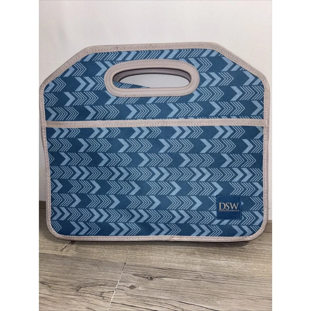 DSW Car SUV trunk Organizer Blue Chevron Cooler